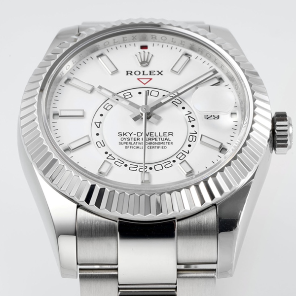 ZF공장 롤렉스 스카이드웰러 화이트 다이얼 SS 오이스터 브레이슬릿 42mm 326934