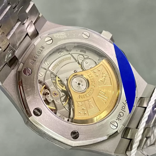 IP공장 오데마피게 로얄오크 블루 텍스처 다이얼 SS 브레이슬릿 37mm 15450