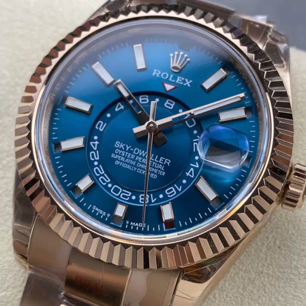 TW공장 롤렉스 스카이드웰러 청판 다이얼 오이스터 로즈골드 금통 42mm 336935
