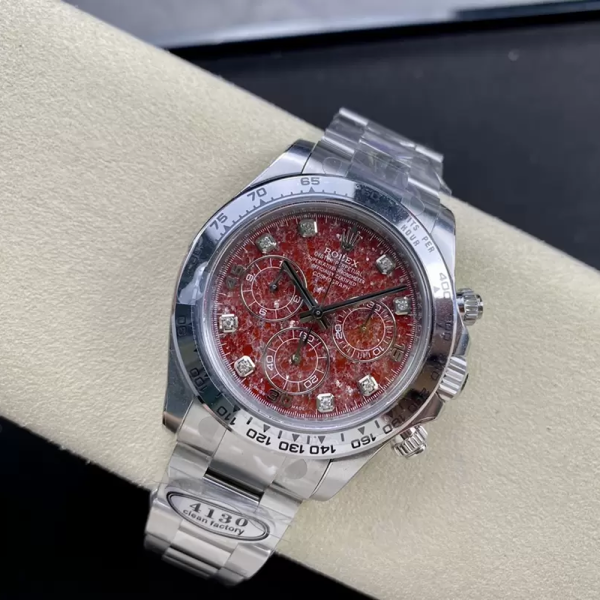 클린공장 롤렉스 데이토나 크로노그래프 레드 커스텀 다이얼 SS 브레이슬릿 40mm