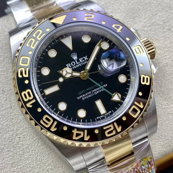 클린공장 롤렉스 GMT 마스터2 검판 RG 콤비 오이스터 브레이슬릿 40mm 116713LN