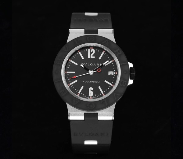 BV공장 불가리 블랙 다이얼 알루미늄 워치 40mm 103445