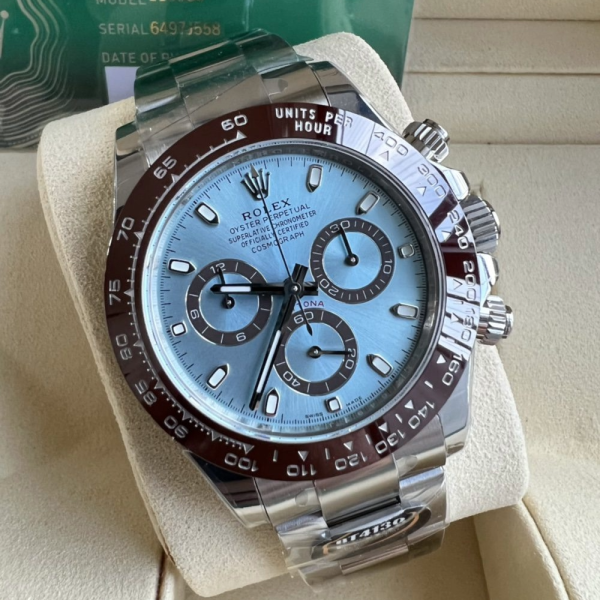 BT공장 롤렉스 데이토나 크로노그래프 아이스블루 다이얼 바인덱스 SS 브레이슬릿 40mm 116506