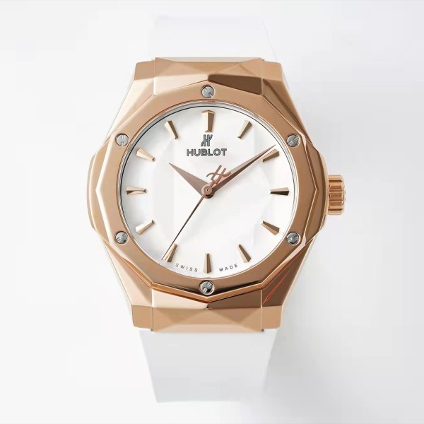 APS공장 위블로 클래식 퓨전 올린스키 화이트 다이얼 로즈골드 화이트 러버밴드 40mm 550.OS.2200.RW.ORL20