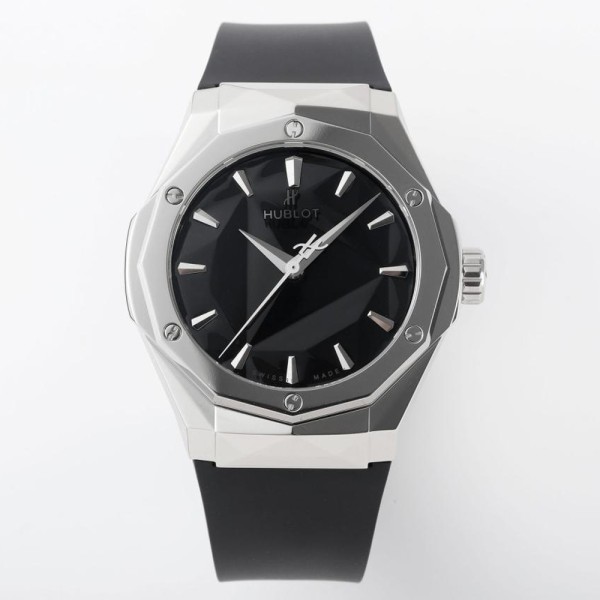 APS공장 위블로 클래식 퓨전 올린스키 블랙 다이얼 실버 블랙 러버밴드 40mm 550.NS.1800.RX.ORL19