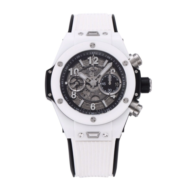 BBF공장 위블로 빅뱅 유니코 화이트 세라믹 러버 스트랩 45mm 411.HX.1170.RX