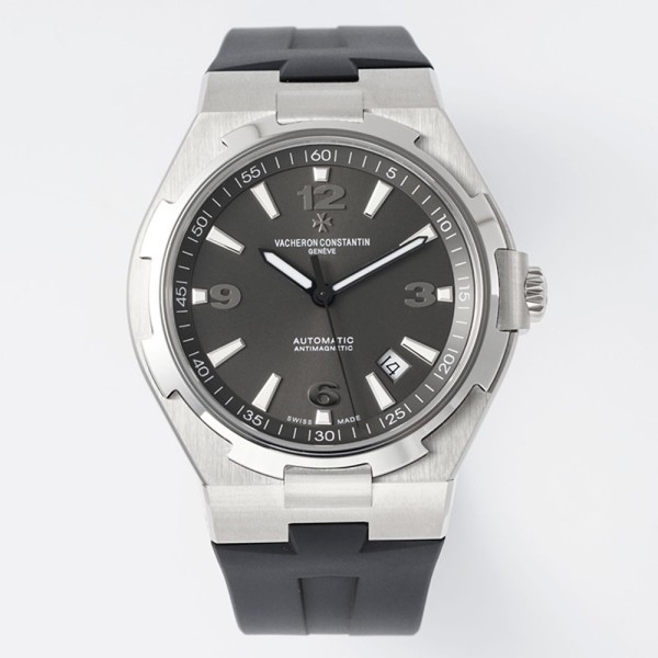 PPF공장 바쉐론 콘스탄틴 오버시즈 그레이 다이얼 러버 스트랩 42mm 47040/000W-9500