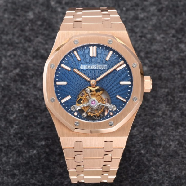 R8공장 오데마피게 로얄오크 투르비옹 엑스트라씬 블루 다이얼 로즈골드 금통 V3 41mm 26522OR