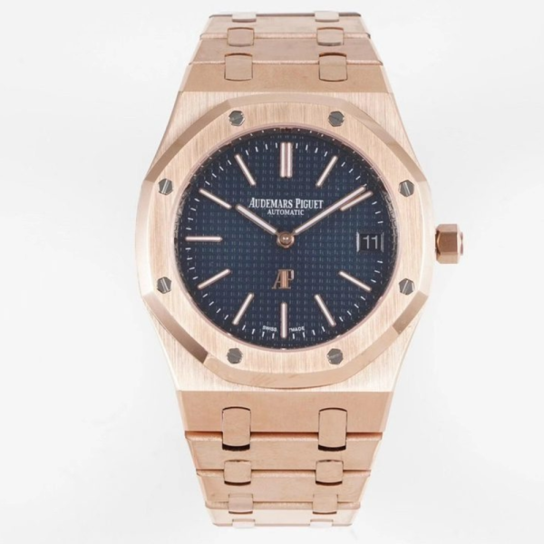 KZ공장 오데마피게 로얄오크 블루 텍스처 다이얼 로즈골드 금통 39mm 15202OR