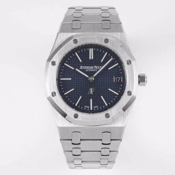 KZ공장 오데마피게 로얄오크 블루 텍스처 다이얼 스틸 SS 브레이슬릿 39mm 15202BC