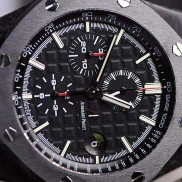 JF공장 오데마피게 로얄오크 오프쇼어 블랙 다이얼 카본 블랙 러버스트랩 44mm 26400AU