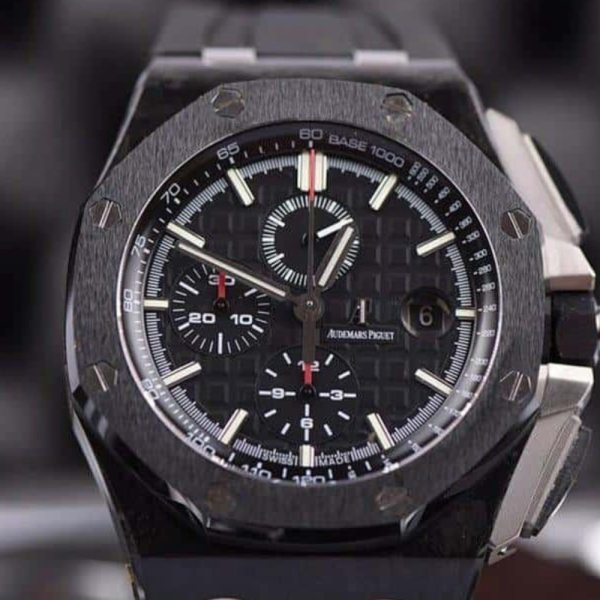 JF공장 오데마피게 로얄오크 오프쇼어 블랙 다이얼 카본 블랙 러버스트랩 44mm 26400AU