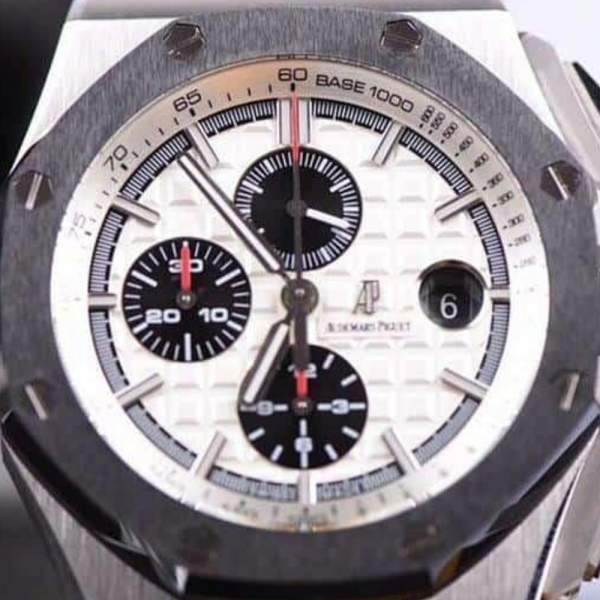 JF공장 오데마피게 로얄오크 오프쇼어 블랙/화이트 다이얼 스틸 블랙 러버스트랩 44mm 26400SO