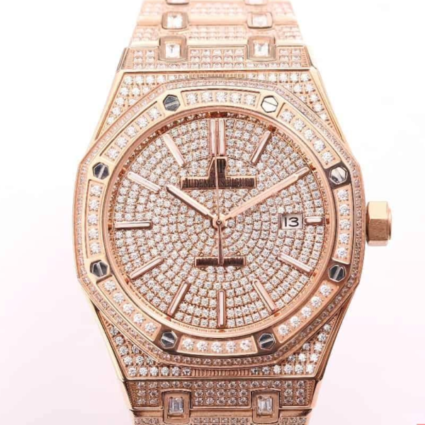TZ공장 오데마피게 로얄오크 TRF RG 로즈골드 풀다이아세팅 41mm 15452OR