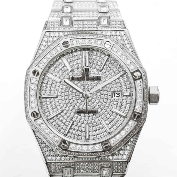 TZ공장 오데마피게 로얄오크 TRF RG 화이트골드 풀다이아세팅 41mm 15452BC
