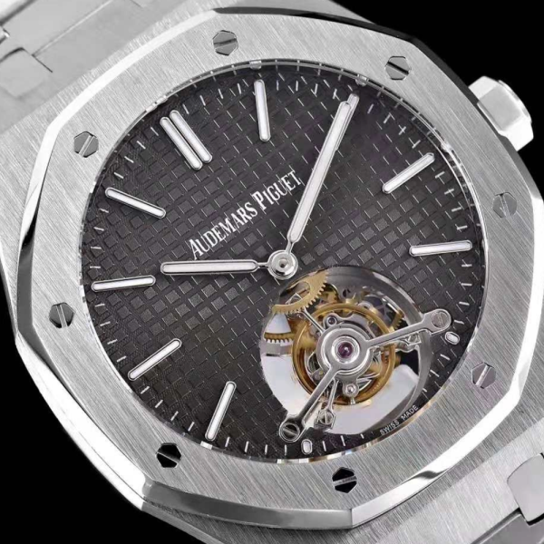 JF공장 오데마피게 로얄오크 투르비옹 엑스트라씬 그레이 다이얼 스틸 SS 브레이슬릿 41mm 26510