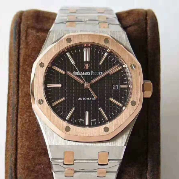 JF공장 오데마피게 로얄오크 블랙 다이얼 로즈골드 콤비 41mm 15400