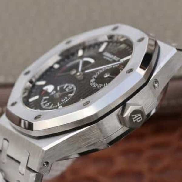TWA공장 오데마피게 로얄오크 블랙 텍스처 다이얼 스틸 SS 브레이슬릿 41mm 26120