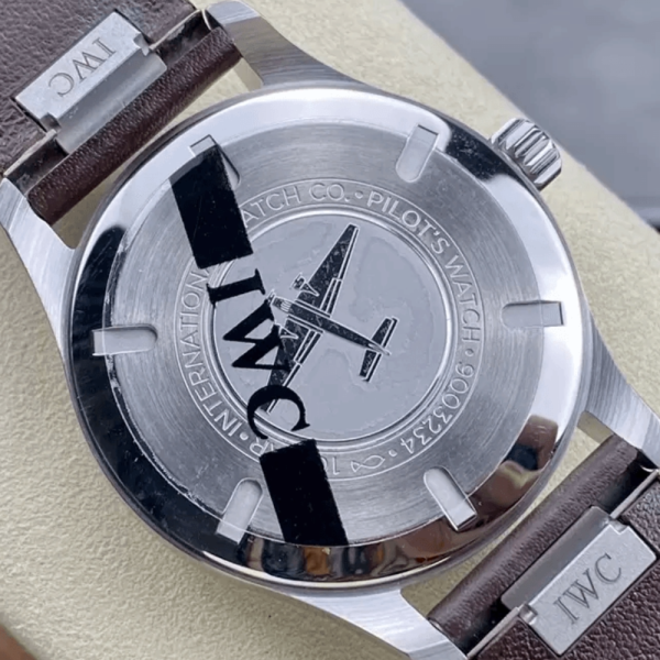 M+공장 IWC 파일럿 워치 오토매틱 마크20 브라운 가죽 스트랩 40mm IW328205