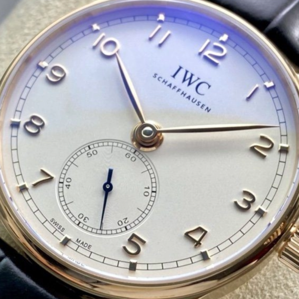 YL공장 IWC 포르투기저 크로노그래프 로즈골드 화이트 다이얼 레더 스트랩 40mm IW358306