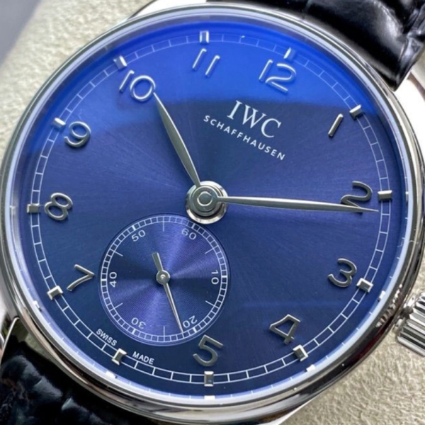 YL공장 IWC 포르투기저 크로노그래프 실버 블루 다이얼 레더 스트랩 40mm IW358305