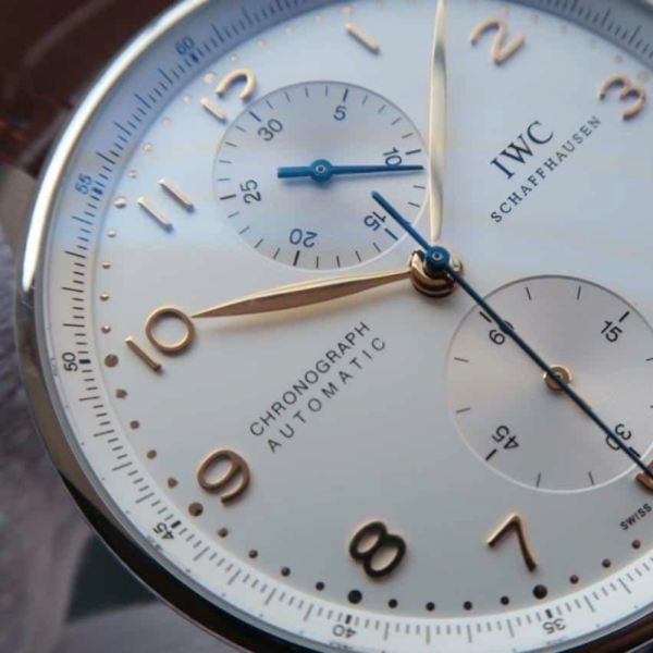 ZF공장 IWC 포르투기저 크로노그래프 골드핸즈 레더 스트랩 40.9mm IWC371445