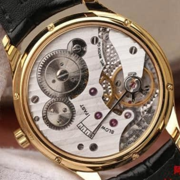 ZF공장 IWC 포르투기저 존스 소드 골드 화이트/블랙 다이얼 레더 스트랩 44mm IW545408
