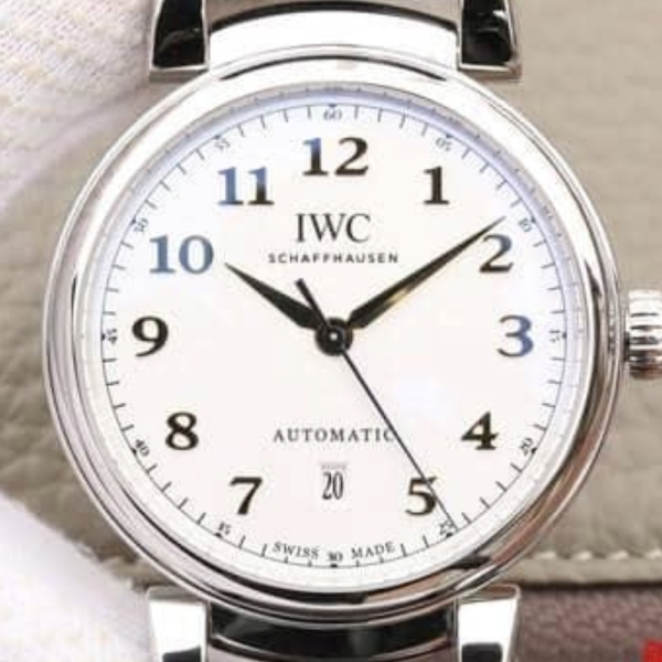 MKS공장 IWC 다빈치 오토매틱 스틸 화이트 다이얼 레더 스트랩 40mm IW356601