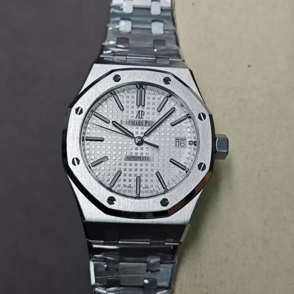 APS공장 오데마피게 로얄오크 실버 다이얼 스틸 SS 브레이슬릿 37mm 15450ST