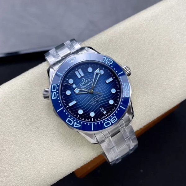VS공장 오메가 씨마스터 75주년 다이버 블루 세라믹 다이얼 SS브레이슬릿 42mm 210.30.42.20.03.003
