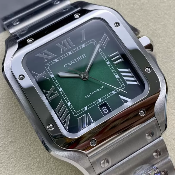 BV공장 까르띠에 산토스 드 까르띠에 라지 그린 다이얼 40mm WSSA0062