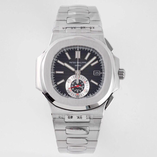 3K공장 파텍필립 노틸러스 트래블타임 검판 다이얼 SS 브레이슬릿 40mm 5980