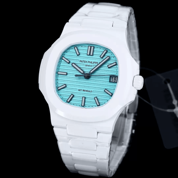 AET공장 파텍필립 노틸러스 티파니 다이얼 커스텀 화이트 세라믹 40mm 5711