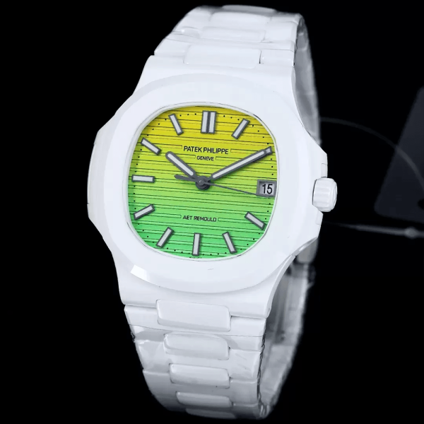 AET공장 파텍필립 노틸러스 레인보우 다이얼 커스텀 화이트 세라믹 40mm 5711