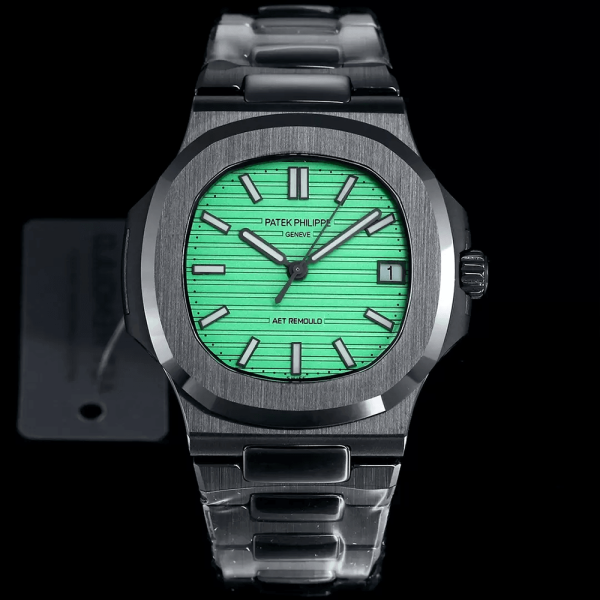AET공장 파텍필립 노틸러스 레인보우 다이얼 커스텀 블랙 세라믹 40mm 5711