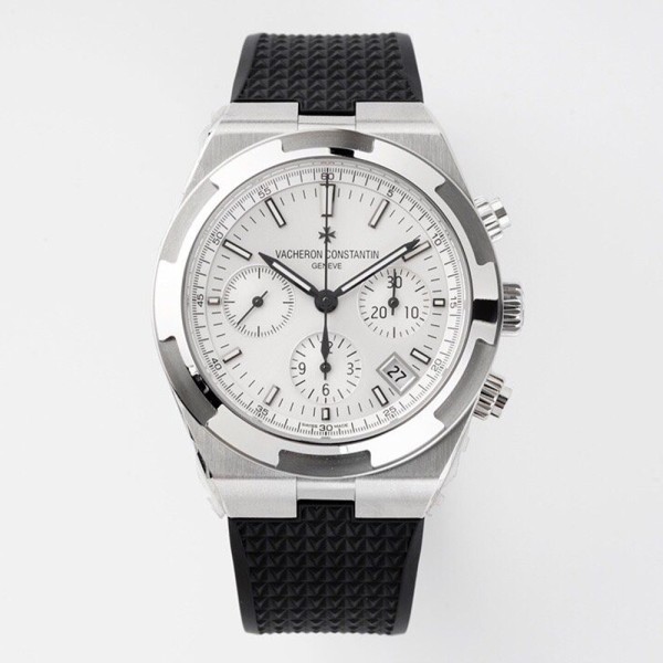 8F공장 바쉐론 콘스탄틴 오버시즈 크로노그래프 화이트 다이얼 42mm 5500V/110A-B075