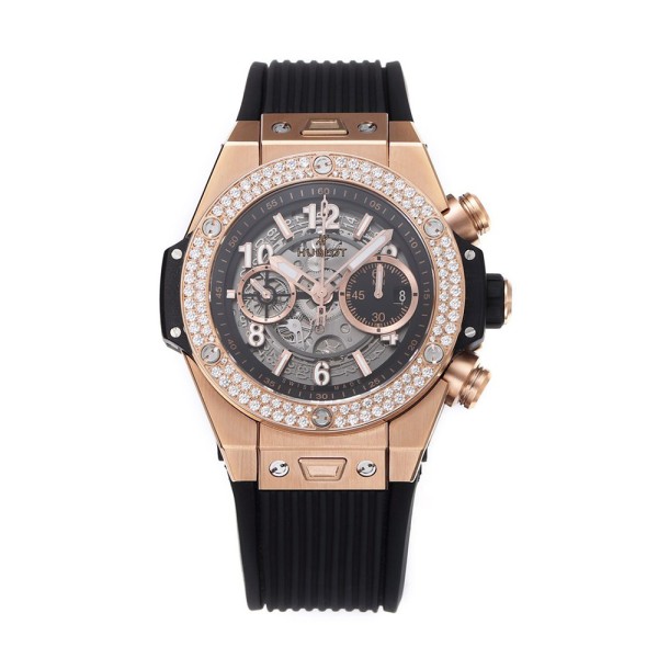 BBF공장 위블로 빅뱅 유니코 킹 골드 다이아베젤 블랙 러버 스트랩 44mm 421.OX.1180.RX.1104