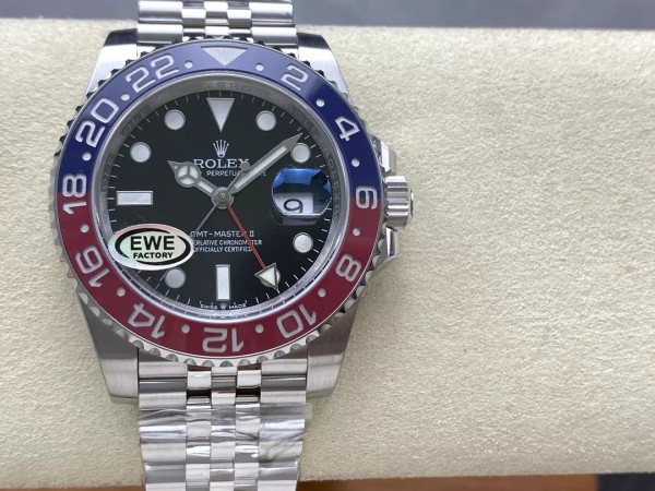 EWE공장 롤렉스 GMT 마스터2 펩시걸 쥬빌레 브레이슬릿 40mm 126710 BLRO