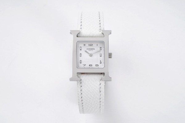 BV공장 에르메스 H아워 PM 은장 레더 스트랩 21/26mm W036704WW00