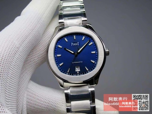MKS공장 피아제 POLO 데이트 블루 다이얼 SS 브레이슬릿 42mm G0A41002