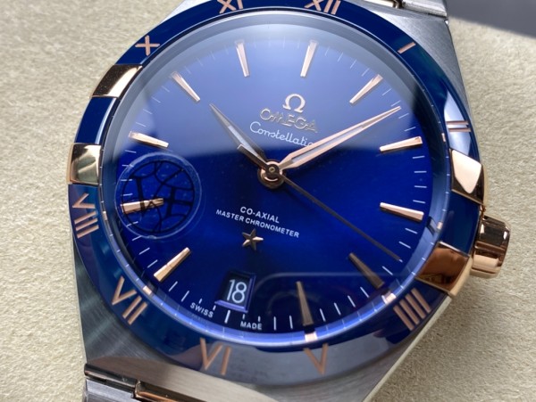 V+공장 오메가 컨스텔레이션 41mm 블루 다이얼, SS 브레이슬릿