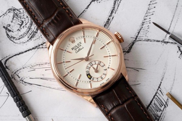 KZ공장 롤렉스 셀리니 시리즈 듀얼타임 로즈골드 39mm m50529-0009
