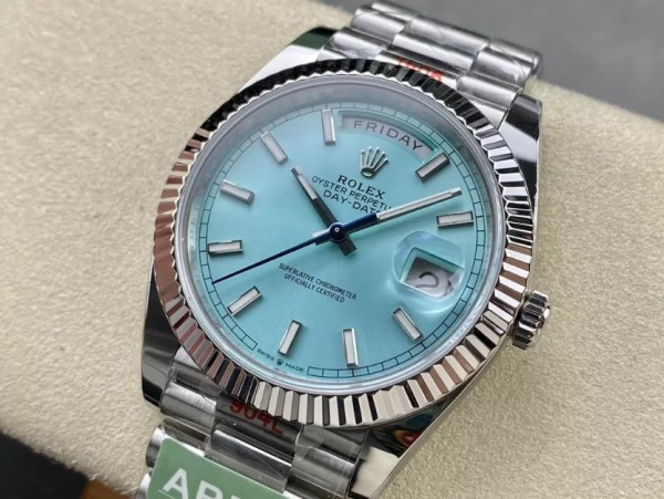 ARF공장 롤렉스 데이데이트 아이스블루 바인덱스 다이얼 화이트골드 40mm m228236