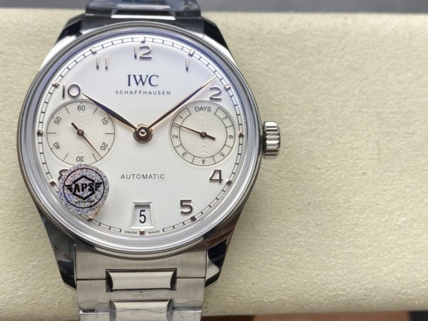 APS공장 IWC 포르투기저 세븐데이즈 화이트골드 화이트 다이얼 SS 브레이슬릿 42mm IW501704