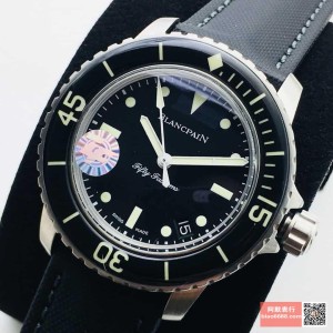 ZF공장 블랑팡 피프티 패덤즈 사파이어 베젤 러버 스트랩 45mm 5015E-1130-B52A