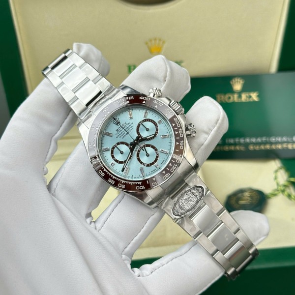 클린공장 롤렉스 데이토나 크로노그래프 아이스블루 다이얼 바게트다이아 40mm 126506