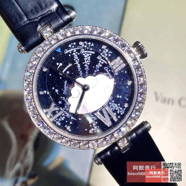 VCA공장 반클리프 아펠 외르 필랑트 다이아 베절 38mm 여성용 시계 (Wishing 12 meteor showers)