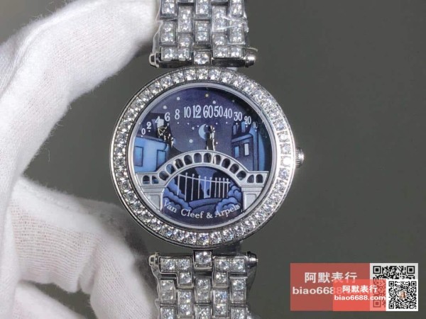 WM공장 반클리프 아펠 포에틱 컴플렉스 펑션 다이아 베젤 스트랩 36mm 여성용시계 VCARN25800