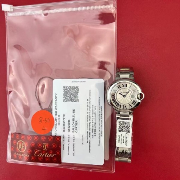 [국내배송] AF공장 발롱블루 33mm 화이트 쿼츠 QC완료